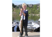 8-year-old Christian Hosley of Escondido, 4.00 pound Trout caught 5-1-09 on Orange Zeeks Glitter Bai