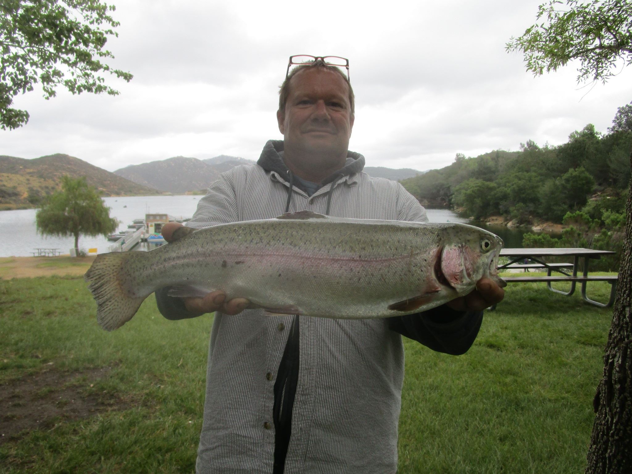 Dwayne Curry of San Diego (3.83 Pounds Rainbow trout) Hidden Valley Kiwanis derby winner. 3rd place adult division on 4-25-15