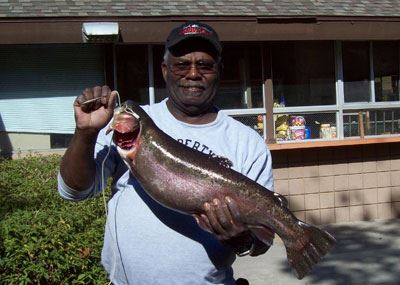 Top Mac of Oceanside, 11 Pounds 2 Ounces Trout caught on Rainbow Powerbait in Trout Cove