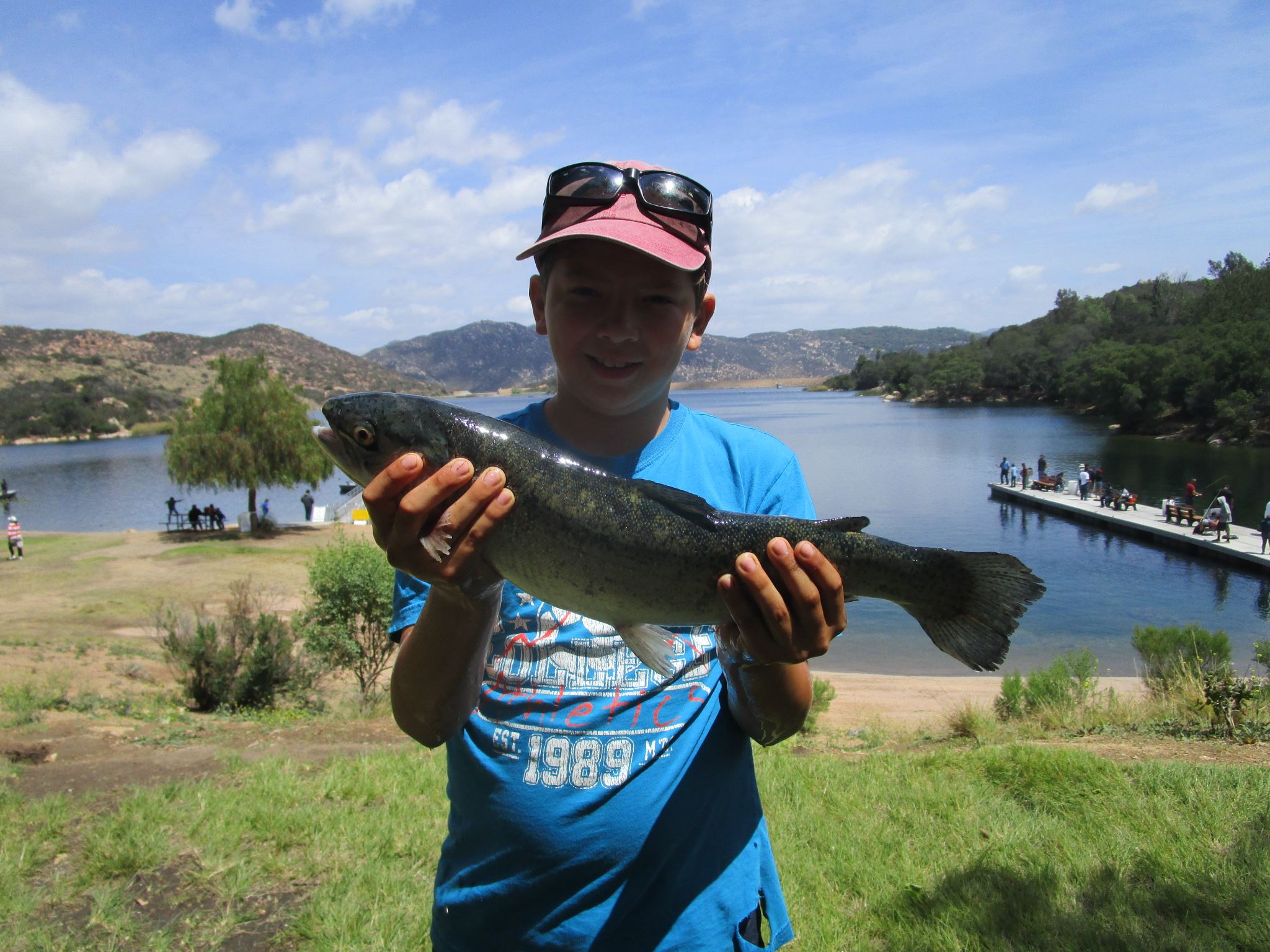 Anthony Najera of Escondido (3.3 Pounds Rainbow Trout) Hidden Valley Kiwanis derby winner. 2nd place youth division on 4-26-15