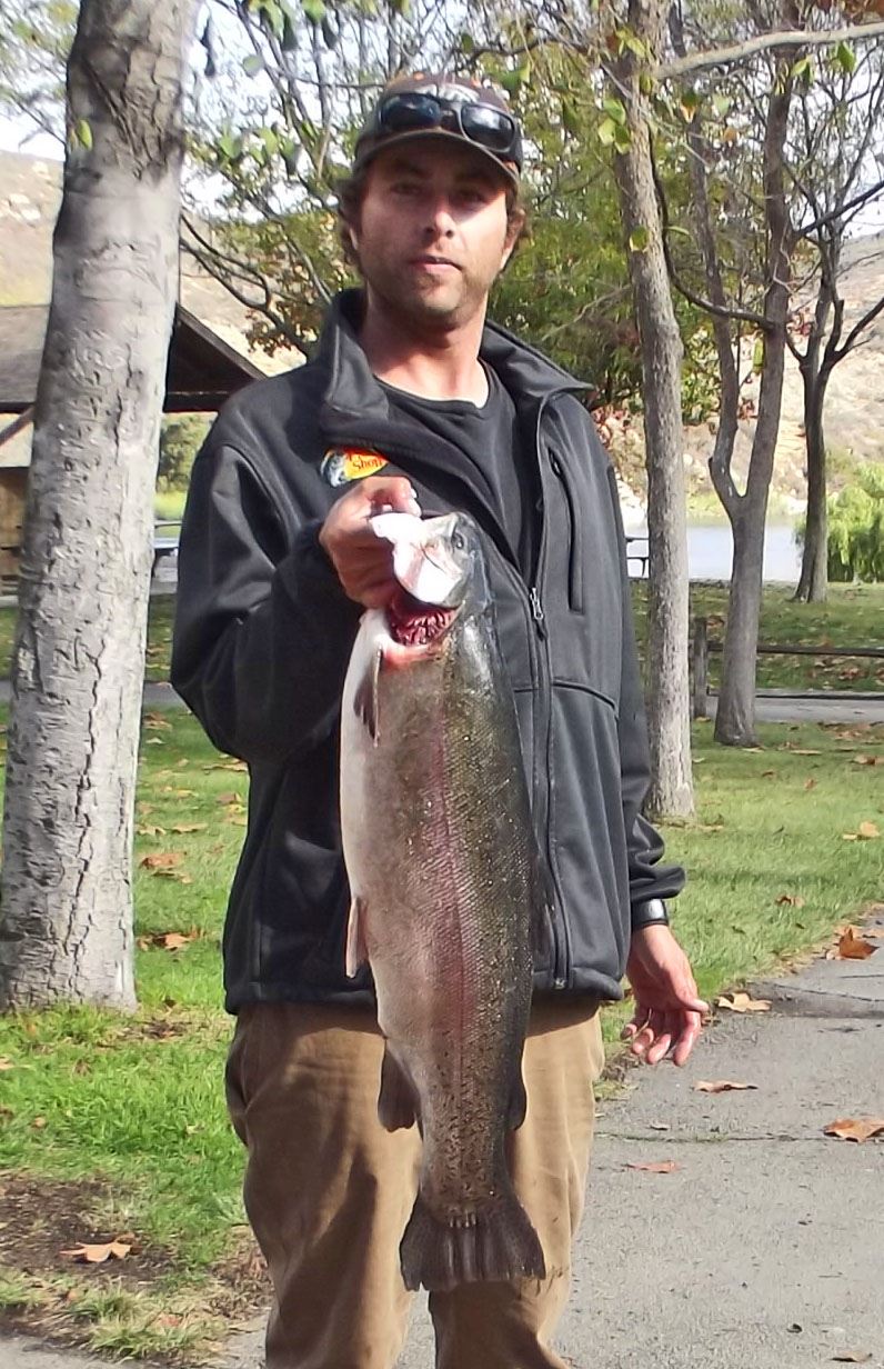 C. Vartan of Grenada Hills, 12 Pounds 8 Ounces Tail Walker caught on a Thomas Buoyant Lure in Trout Cove
