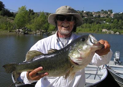 Sam Bush of Cardiff, 7.50 pound Bass caught and released 6-10-11 on Senko Lure on Senior Shoreline