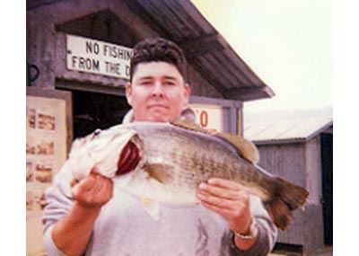 Sam Zepeda, 10.12 pound Bass caught and released 6-5-01 on a 4 inch Blue Plastic Worm at Senior Shor