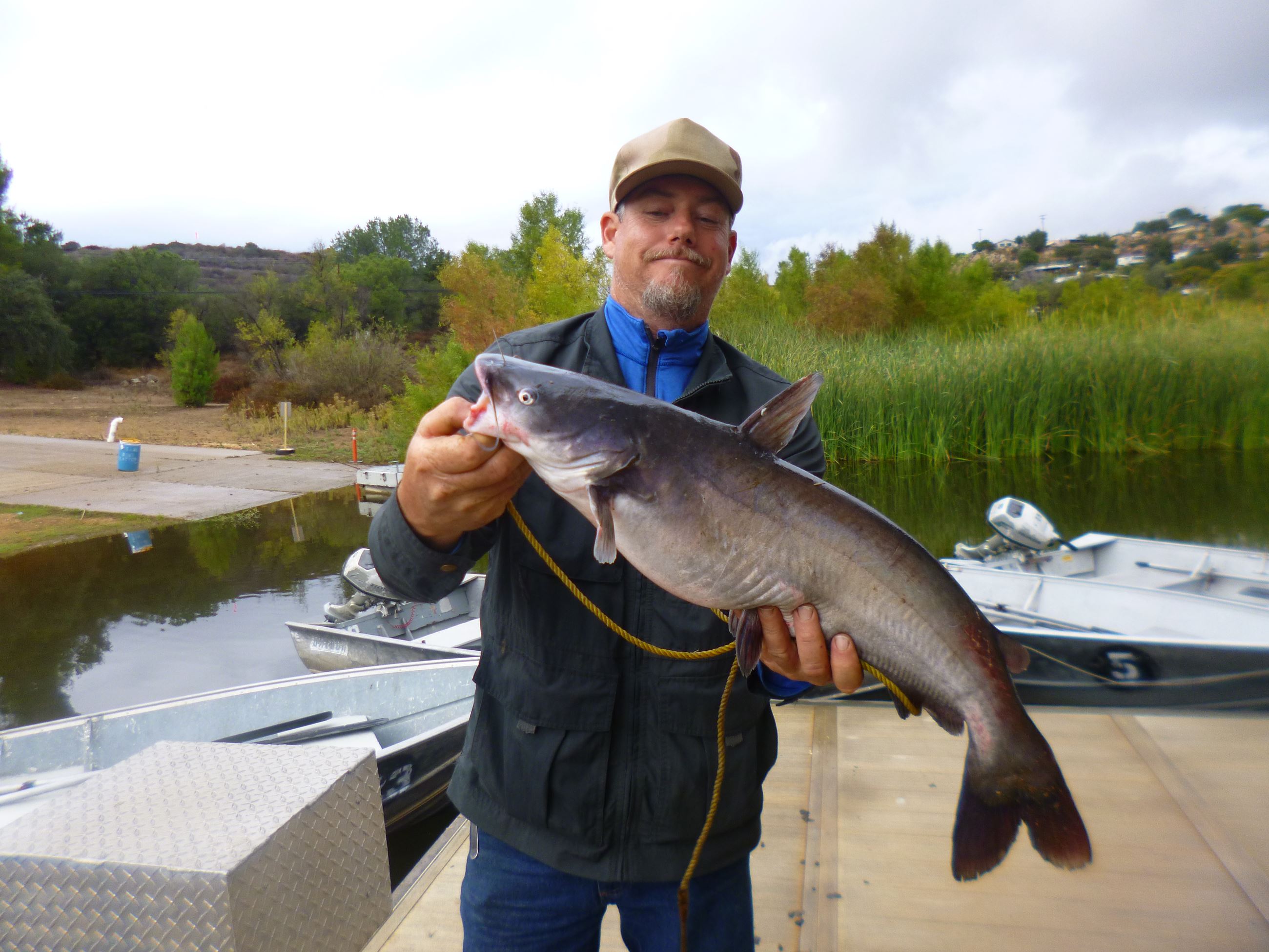 Adam Giglio of Escondido, 6.30 pound catfish caught 10-13-18 using mackerel in Oakvale Cove.