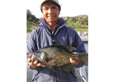 Tony ONeal of San Diego, 2.37 pound Crappie caught 4-14-07 on Tri-Colored Crappie Jib off Bass Point