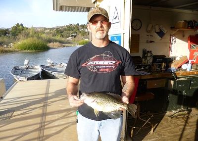 Andrew Gabryszak of Temecula, 2.15  pound Crappie caught 3-3-14 using a kastmaster at Bass Point.