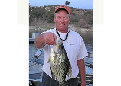 Brett Aleshire of San Marcos, 2.62 pound Crappie caught 3-07 on Live Golden Shiner at West Buoy Line
