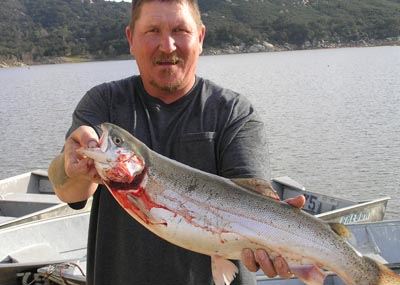 David Bruce of Chula Vista, 7.15 pound Trout caught 3-1-10 using Salmon Eggs on Senior Shoreline