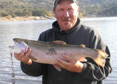 David Bruce of Chula Vista, 7.18 pound Trout caught 12-29-09 on Powerbait and Salmon Eggs combo at S