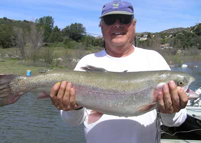 David Tiller of Vista, 11.50 pound Trout caught 3-5-11 on Inflated Nightcrawler in Willow Cove